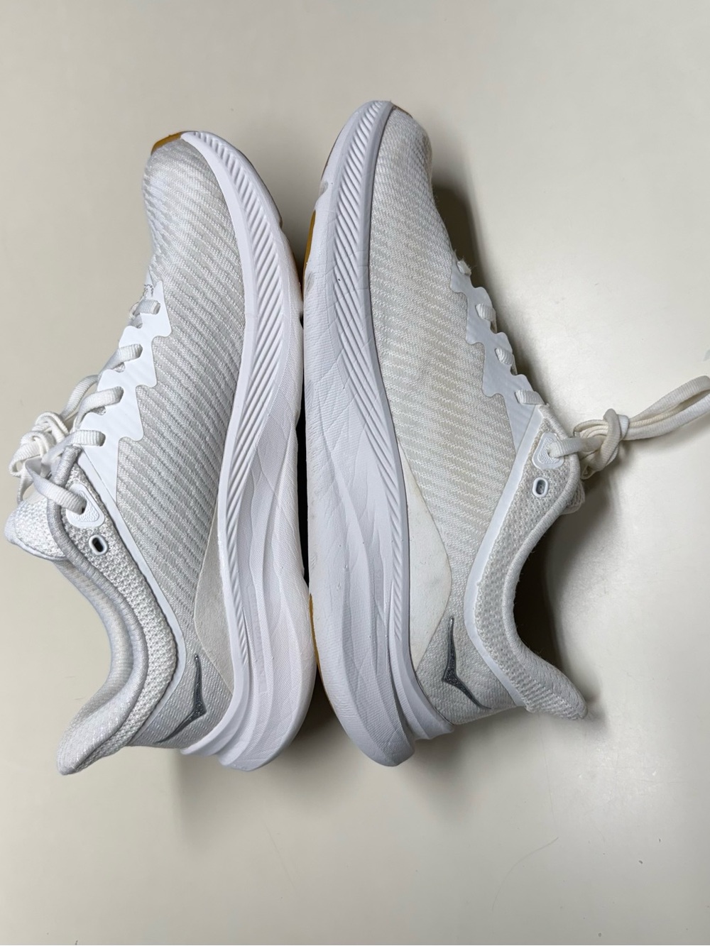 HOKA Solimar Women’s White Mesh Lace-Up Running Shoes 1123075 - Picture 5 of 9